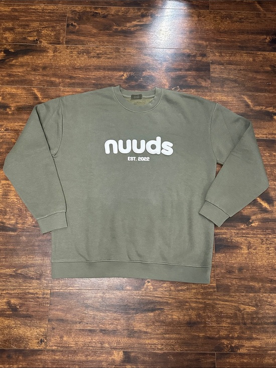 nuuds Tops - 🟢 Nuuds Sage Green Crewneck Sweatshirt Women’s L NWOT EST 2022 Cozy